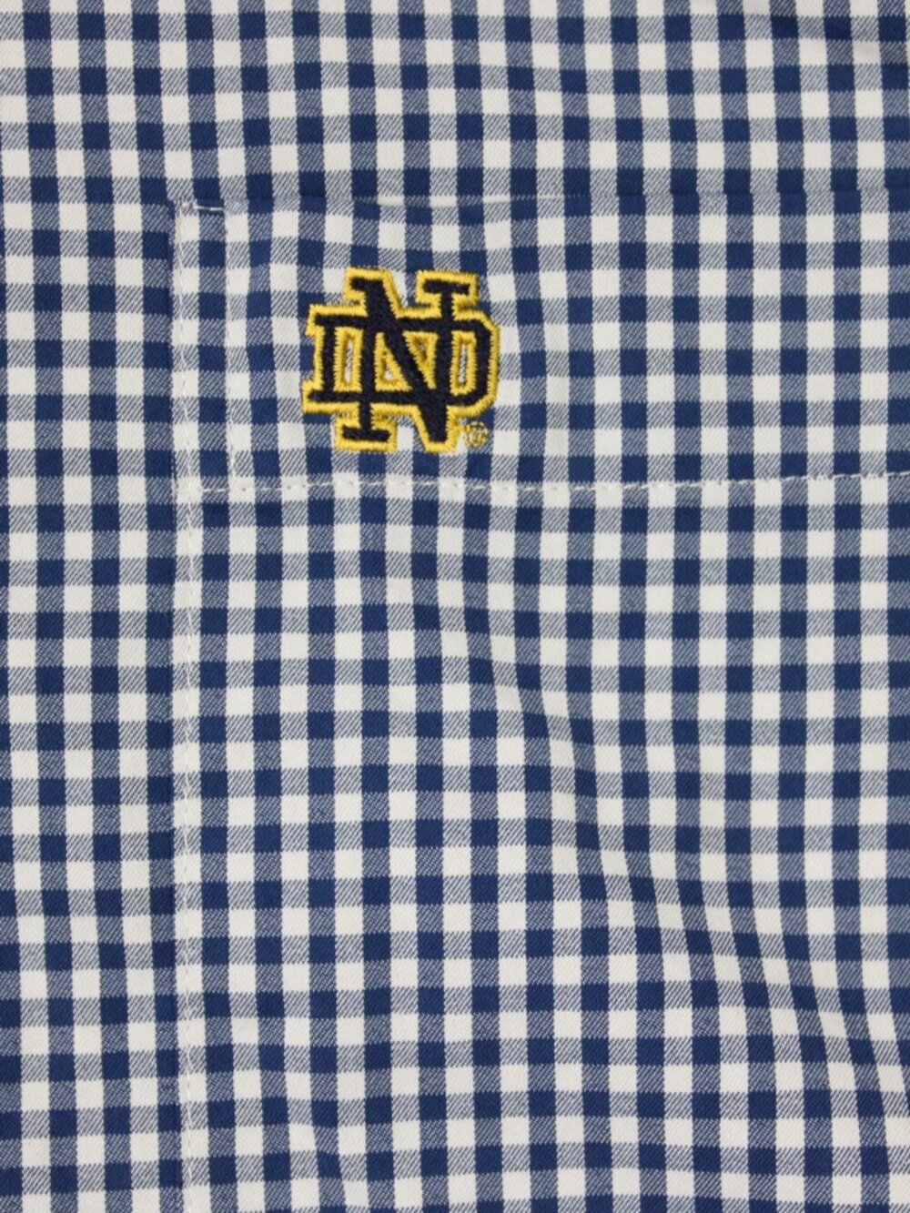 Southern Tide Notre Dame Shirt Men XL Blue Check Intercoastal Fighting Irish L/S - Picture 5 of 14